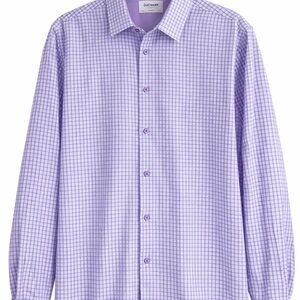 Duchamp Lavender Checkered Dress Shirt